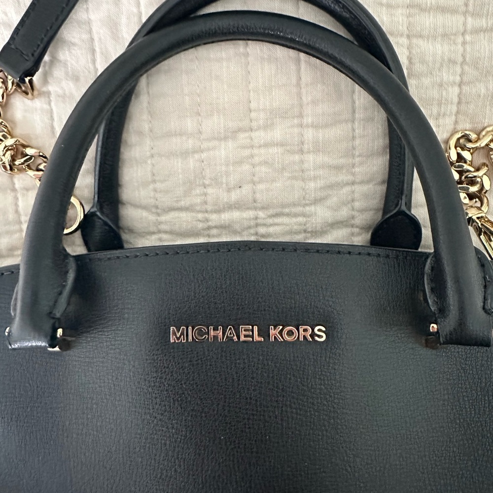Michael Kors Large Ellis Leather Satchel - Picture 10 of 11